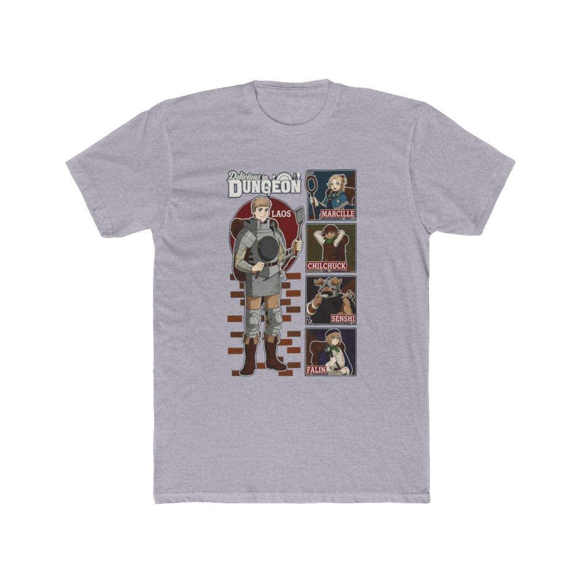 Delicious in Dungeon Character Portraits T Shirt - alternate angle 3, merchandise