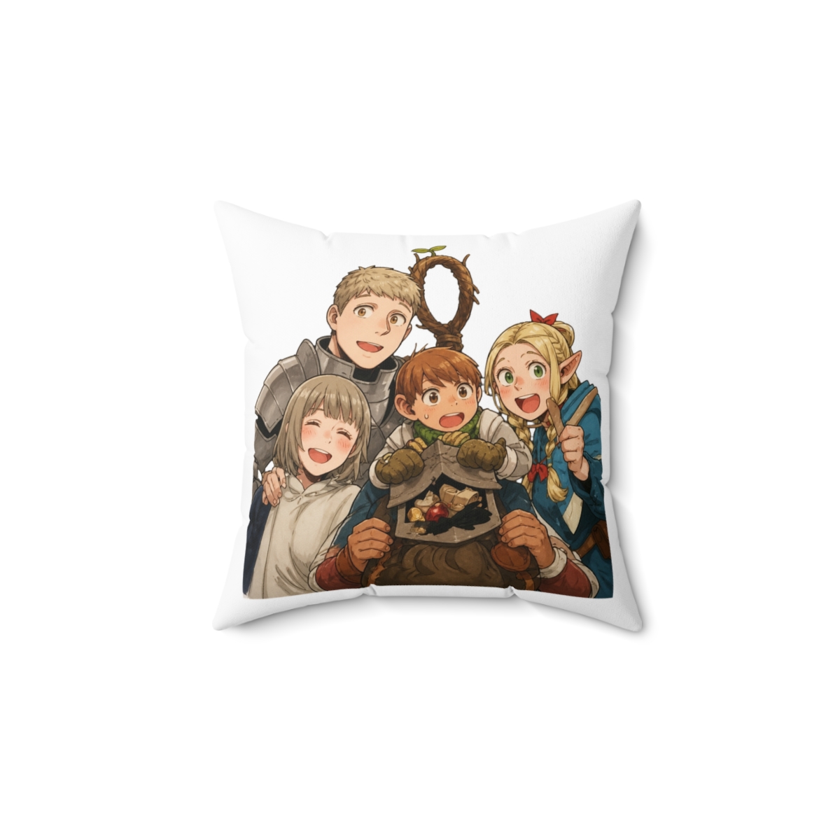 Delicious In Dungeon Characters Cute Throw Pillow
