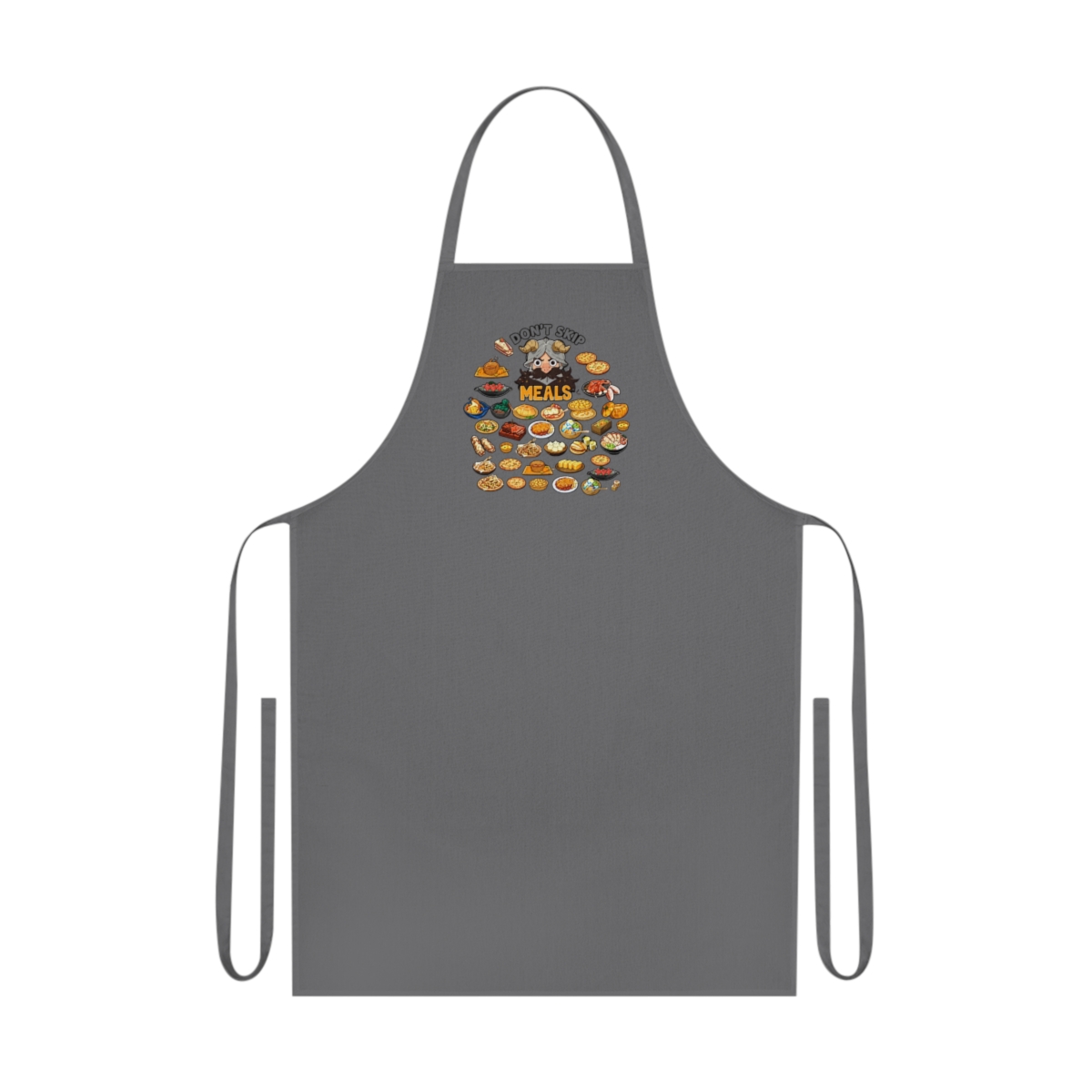 JNIAP Dungeon Senshi Kitchen Apron Dungeon Senshi Gift Senshis Kitchen Malnutrition Is More Terrifying Than Monster Apron | Delicious in Dungeon - alternate angle 1, merchandise